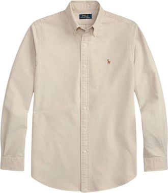 Ralph Lauren Iconic Oxford Custom Fit Shirt - Heren - Casual Overhemden - Beige - XL - Katoen - Overhemden