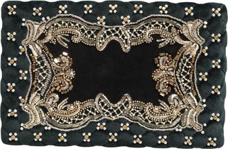 Dolce & Gabbana Black Velvet Gold Frame Clutch Evening Clutch Purse Womens Bag (Pre-Owned)