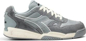 Diadora Grijze Canvas High Top Sneakers - Heren - Sneakers - Grijs - 39 EU - Leer - Schoenen