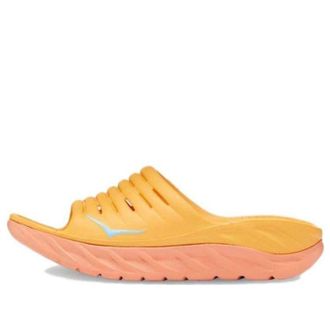 Hoka One One Ora Recovery Slide Amber Yellow Shell Coral 1134527-AYSC