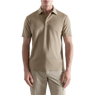 Mango Slim Fit Coolmax Polo in Beige at Nordstrom, Size Xx-Large
