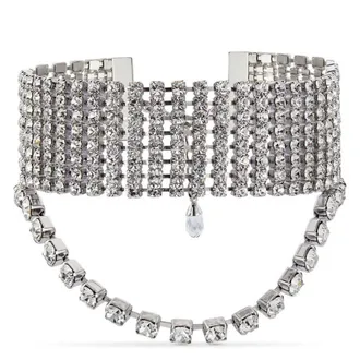 Jimmy Choo London Saeda Crystal Mesh Bracelet
