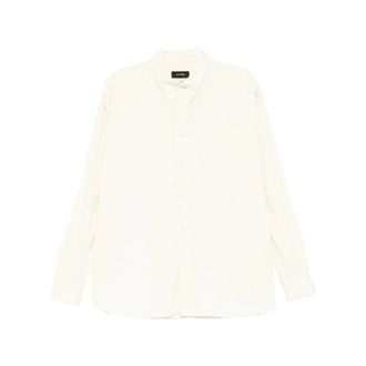 Willy Chavarria Casual Shirts, male, Beige, Size: S Veterano Shirt