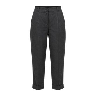 Dolce & Gabbana Tapered Broeken - Dames - Broeken - Grijs - Maat: M Katoen