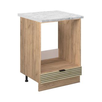 Vicco Armario Para Horno Empotrado Fame-line, Panel De Roble, 60 Cm, Et M&aacute;rmol Vicco