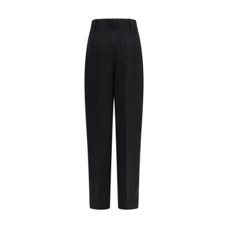 Max Mara Womens Black Linen Pants