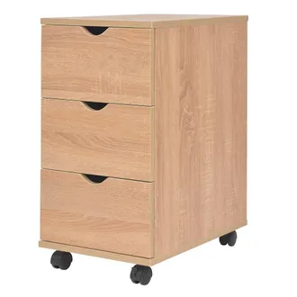 vidaXL Cajonera De Madera 33x45x60 Cm Color Roble Vidaxl