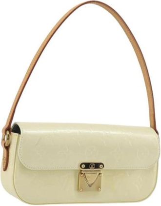 Louis Vuitton Pre-owned Patent Leather Shoulder Bag - Dames - Vintage Schoudertas - Beige - ONE Size - Leer - Vintage