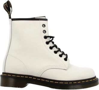Dr. Martens 1460 Enkellaarzen van glad leer - Dames - Veterlaarzen - Wit - 36 EU - Leer - Schoenen