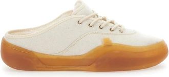 ERL Witte lage top skate sneakers - Heren - Slip ons - Wit - 44 EU - Katoen - Schoenen
