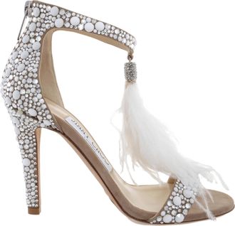 Jimmy Choo London Viola 100 mm Feather Tassel Cocktail Sandals