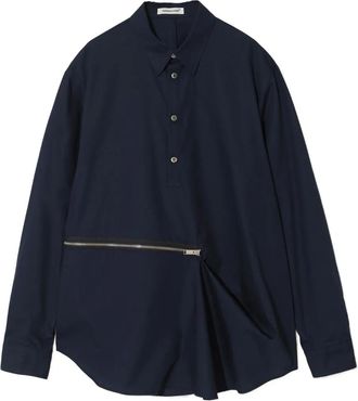 Undercover Camicia con zip - Blu