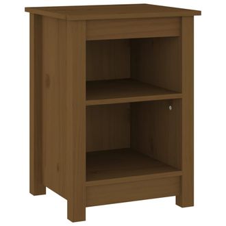 vidaXL Vidaxl - Mesita De Noche Madera Maciza De Pino Marr&oacute;n Miel 40x35x55 Cm