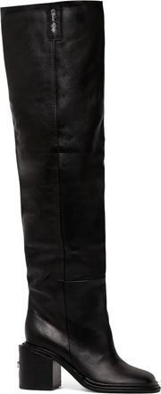 Naked Wolfe 75mm Prince leather boots - women - Fabric/Fabric/Rubber - 38 - Black