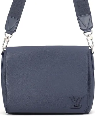 Louis Vuitton Navy Leather Handbag Shoulder Bag (Pre-Owned)
