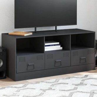 vidaXL Vidaxl - Mueble Para Tv De Acero Gris Antracita 99x39x44 Cm