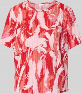 s.Oliver Red Label Regular Fit T-Shirt mit Plissee in Rot, Gr&ouml;&szlig;e 36