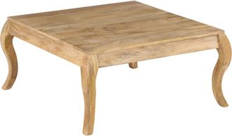 vidaXL Mesa De Centro De Madera Maciza De Mango 80x80x40 Cm Vidaxl