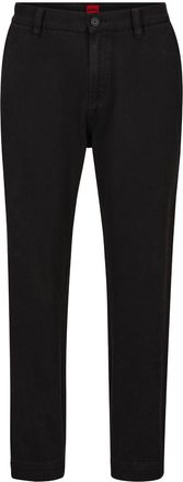 HUGO BOSS straight-leg cotton trousers - men - Cotton - 34/32 - Black