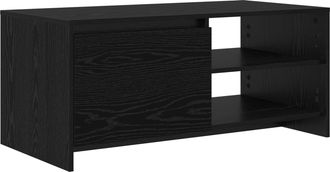 vidaXL Mesa De Centro Roble Negro 102 X 50 X 45 Cm Vidaxl