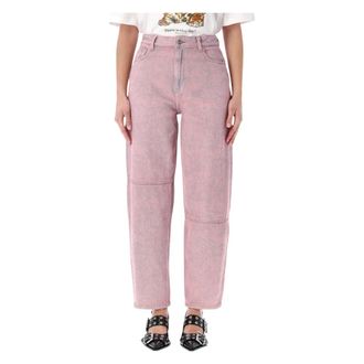 Ganni Loose-fit Jeans, female, Pink, Size: W25 Stary Jeans