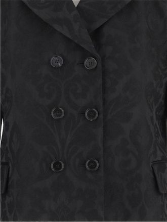 Chlo&eacute; Womens Double-Breasted Wool Blend Jacket Black