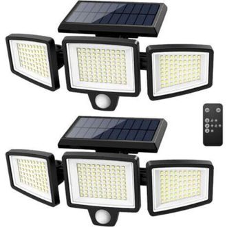 OEM Luces Solares Para Exteriores De 2500 Lm, 210 Luces Led De Seguridad Con Control Remoto, 3 Cabezales Con Detecci&oacute;n De Movimiento, Clasificaci&oacute;n De Imp