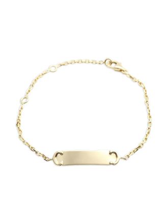 Cartier 2010s 18k yellow gold logo-plaque bracelet - women - 18kt Yellow Gold - One Size