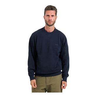 HUGO BOSS Heren, Sweatshirts & Hoodies, Blauw, Maat: 5XL Katoen