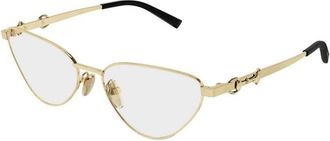 Gucci Cat-eye montuur - Dames - Brillen - Geel - 56 MM - Accessoires