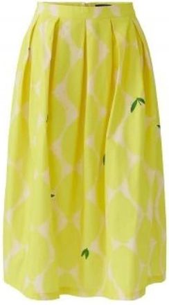 Oui Midi Skirts, female, Yellow, Size: XS Pleated Midi Skirt