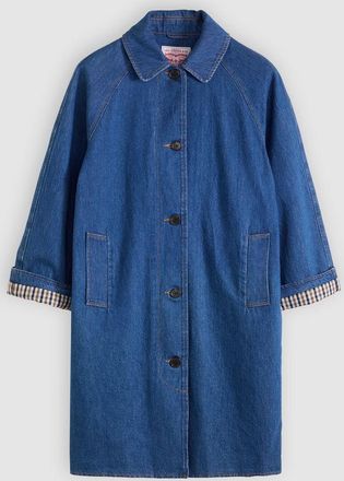 Levi's Frankie Mac Trench Coat - Womens - L - Blue