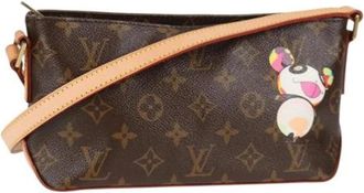 Louis Vuitton Tweedehands Canvas Louis Vuitton tassen - Dames - Vintage Schoudertas - Bruin - ONE Size - Leer - Vintage