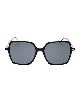 HUGO BOSS Womens Hugo Boss Grey Lens Gold Arms Black Sunglasses - Size: ONE size