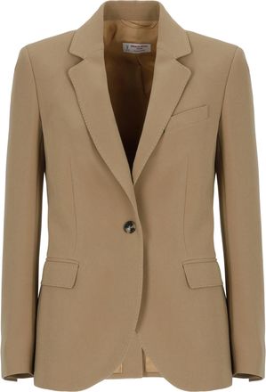 Alberto Biani Beige Tailored Single-Breasted Blazer