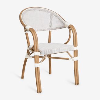 Sklum Sklum - Pack De 4 Sillas De Comedor Apilables Con Reposabrazos En Aluminio Brielle Bistro