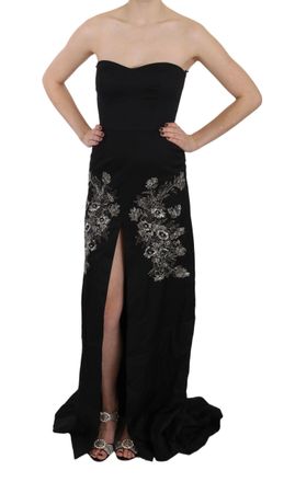 John Richmond Sequined Flare Ball Gown Womens Dress