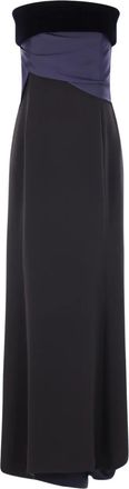 Giorgio Armani Strapless maxi-jurk - Zwart