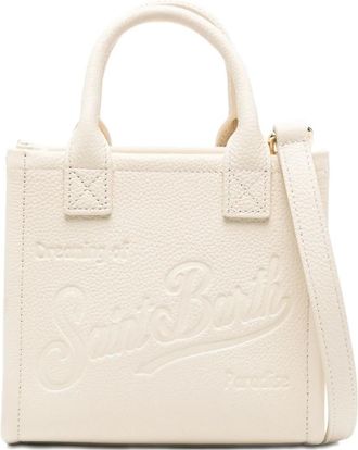 MC2 Saint Barth mini embossed-logo bag - Neutrals