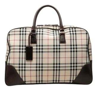 Burberry Pre-owned Canvas Travel Bag - unisex - Burberry Vintage - Vintage Weekend Bags - Beige - ONE SIZE - Pre-owned