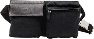 Gucci Pre-owned Belt Bags, female, Blue, Size: ONE SIZE Pre-owned Canvas Crossbody Bag