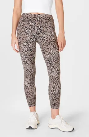 Sweaty Betty Power Pocket Workout Leggings in Brown Luxe Leopard Print at Nordstrom, Size X-Small