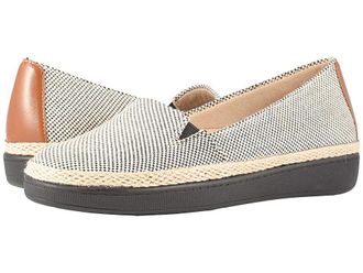 Trotters Accent Womens Slip on Shoes Black/Rust Linen/Smooth Man Made : 9.5 W (D), Textile