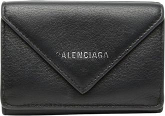 Balenciaga Black Leather Wallet (Tri-Fold) (Pre-Owned)