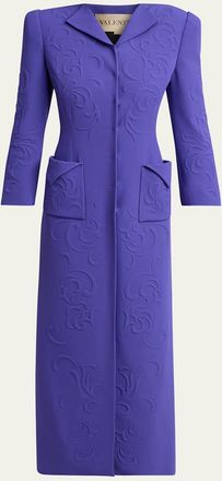 Valentino Garavani Cappotto Embossed Long Coat