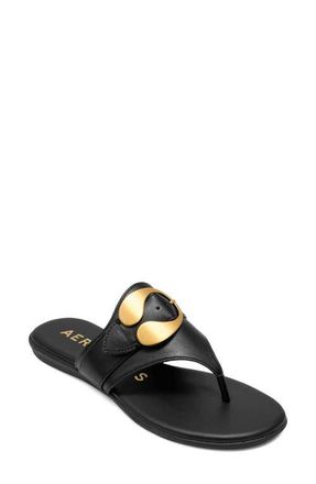 Aerosoles Glam Flip Flop in Black Fx Nappa at Nordstrom, Size 7.5