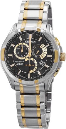 Citizen Eco-Drive Perpetual Alarm Black Dial Mens Watch BL8164-57E