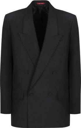 Gucci Double-Breasted Jacket In Technical Panama