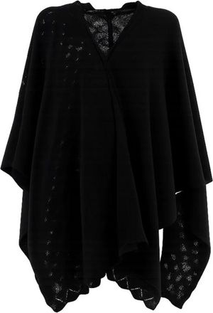 Ermanno Scervino Poncho - Dames - Ponchos - Zwart - ONE Size - Jassen