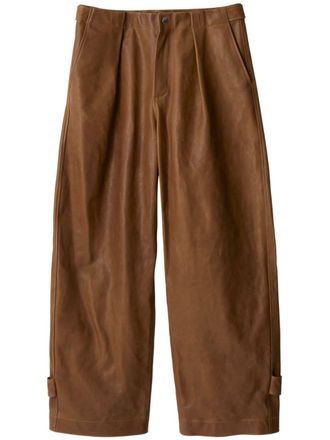 Burberry Leren broek - Bruin